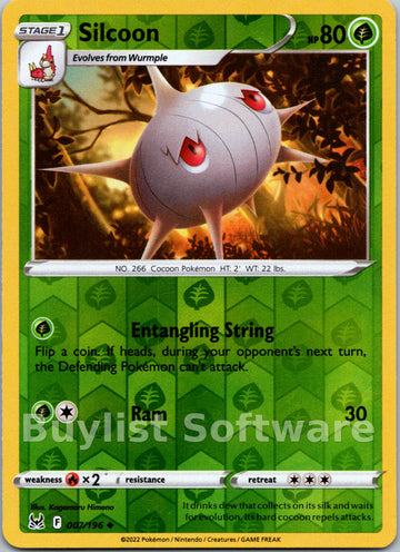 Silcoon [007/196] [Lost Origin] Reverse Holofoil