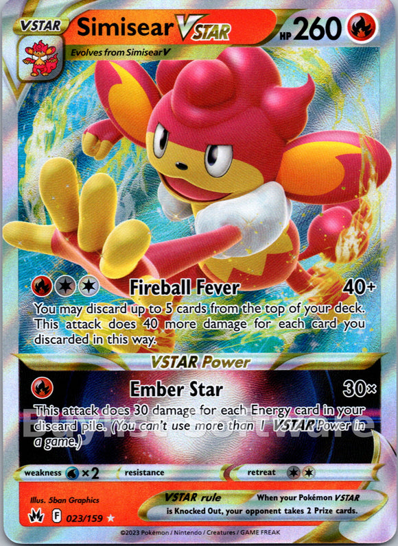 Simisear VSTAR [023/159] [Crown Zenith] Holofoil