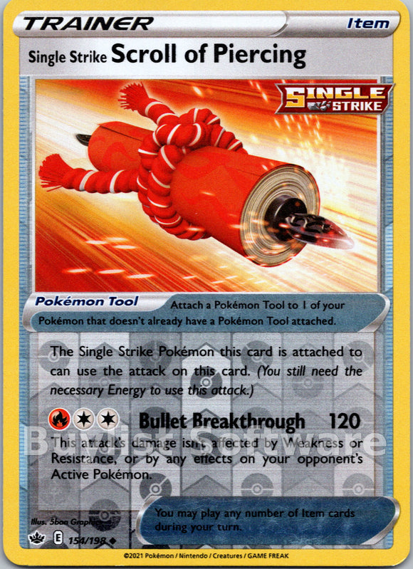 Single Strike Scroll of Piercing [154/198] [Chilling Reign] Reverse Holofoil