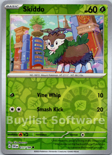Skiddo [011/198] [Scarlet & Violet Base Set] Reverse Holofoil