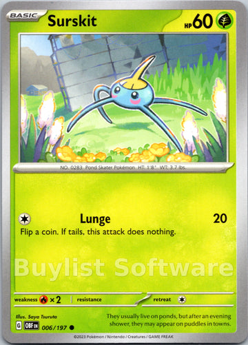 Surskit [006/197] [Obsidian Flames]