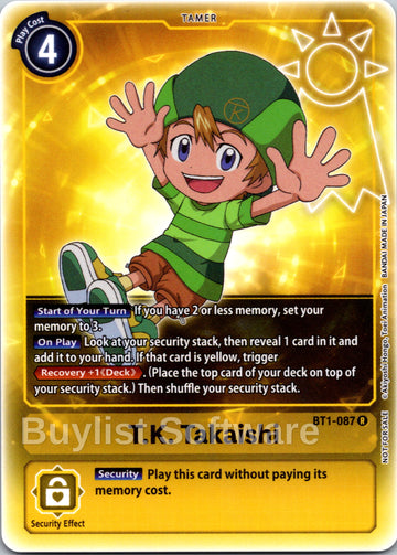 T.K. Takaishi (Box Topper) [BT1-087] [Release Special Booster 1.0] Foil