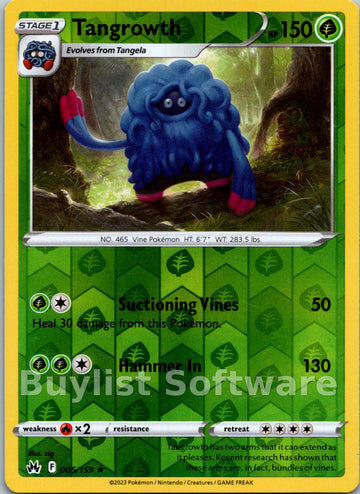 Tangrowth [005/159] [Crown Zenith] Reverse Holofoil