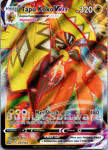 Tapu Koko VMAX [051/163] [Battle Styles] Holofoil
