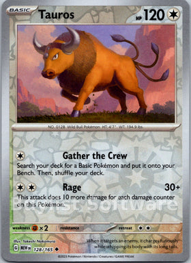 Tauros [128/165] [Scarlet & Violet 151] Reverse Holofoil