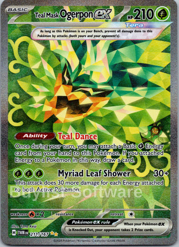 Teal Mask Ogerpon ex [211/167] [Twilight Masquerade] Holofoil
