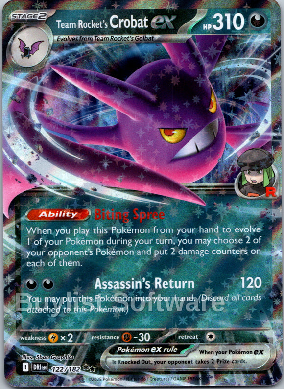 Team Rocket's Crobat ex [122/182] [Destined Rivals] Holofoil