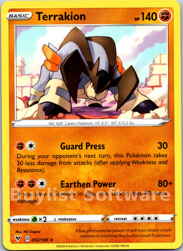 Terrakion [092/185] [Vivid Voltage]