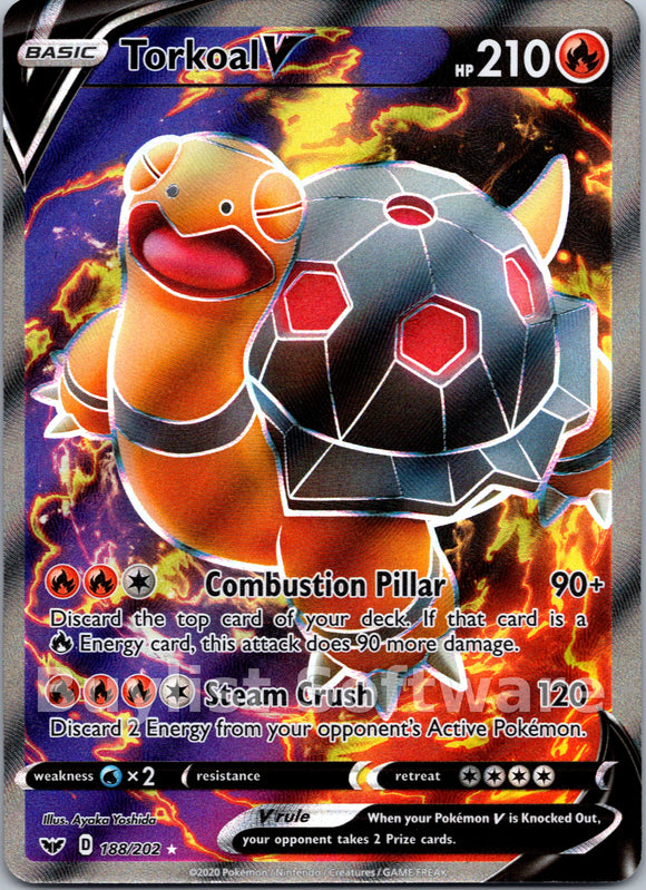 Torkoal V [188/202] [Sword & Shield Base Set] Holofoil