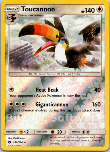Toucannon [166/214] [Lost Thunder] Reverse Holofoil