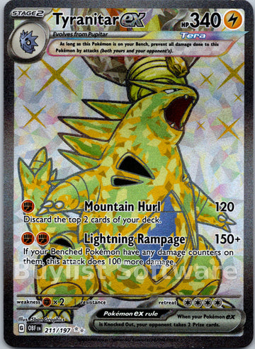 Tyranitar ex [211/197] [Obsidian Flames] Holofoil