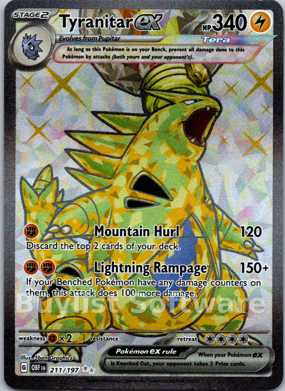 Tyranitar ex [211/197] [Obsidian Flames] Holofoil