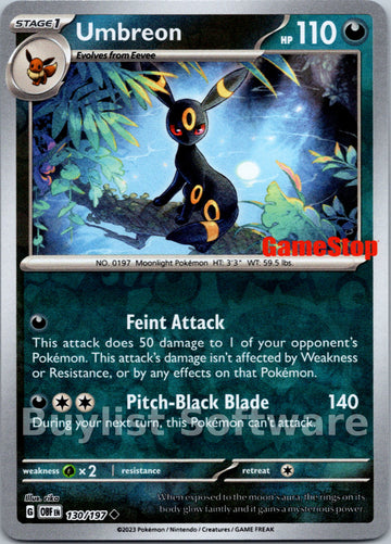 Umbreon [130/197] [Obsidian Flames]