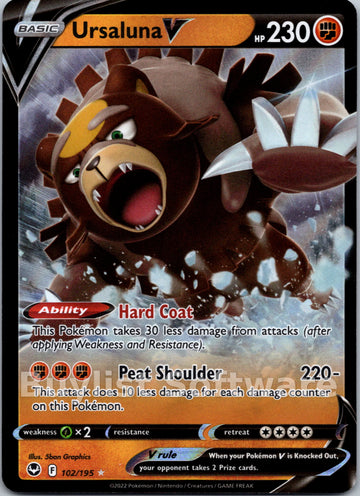 Ursaluna V [102/195] [Silver Tempest] Holofoil