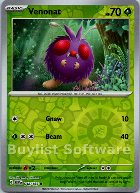 Venonat [048/165] [Scarlet & Violet 151] Reverse Holofoil