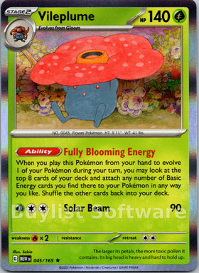 Vileplume [045/165] [Scarlet & Violet 151] Holofoil