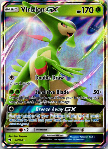Virizion GX [34/214] [Lost Thunder] Holofoil