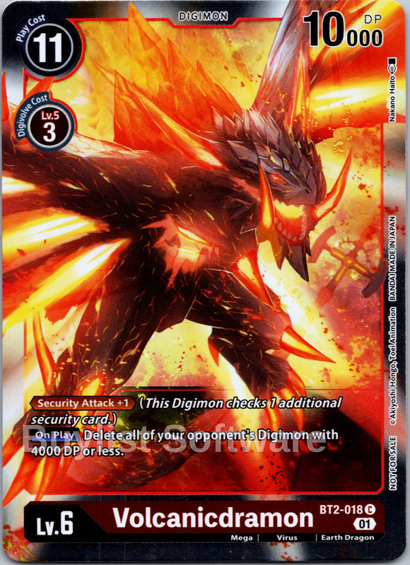 Volcanicdramon (ST-11 Special Entry Pack) [BT2-018] [Release Special Booster 1.0] Foil