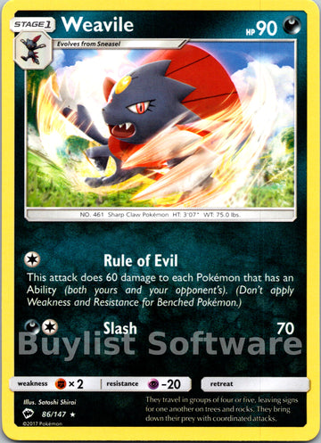 Weavile [86/147] [Burning Shadows]