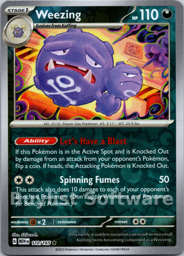 Weezing [110/165] [Scarlet & Violet 151] Reverse Holofoil