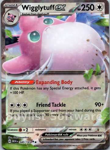 Wigglytuff ex [040/165] [Scarlet & Violet 151] Holofoil