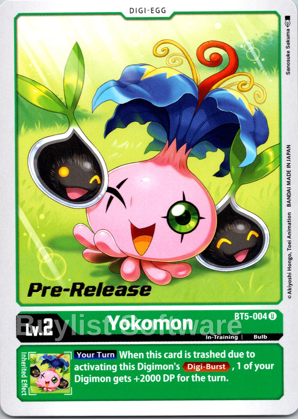 Yokomon [BT5-004] [Battle of Omni Pre-Release Cards]