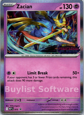 Zacian (Prerelease) [015] [Mega Evolution Promo] Holofoil