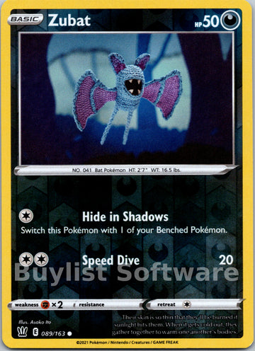 Zubat [089/163] [Battle Styles] Reverse Holofoil