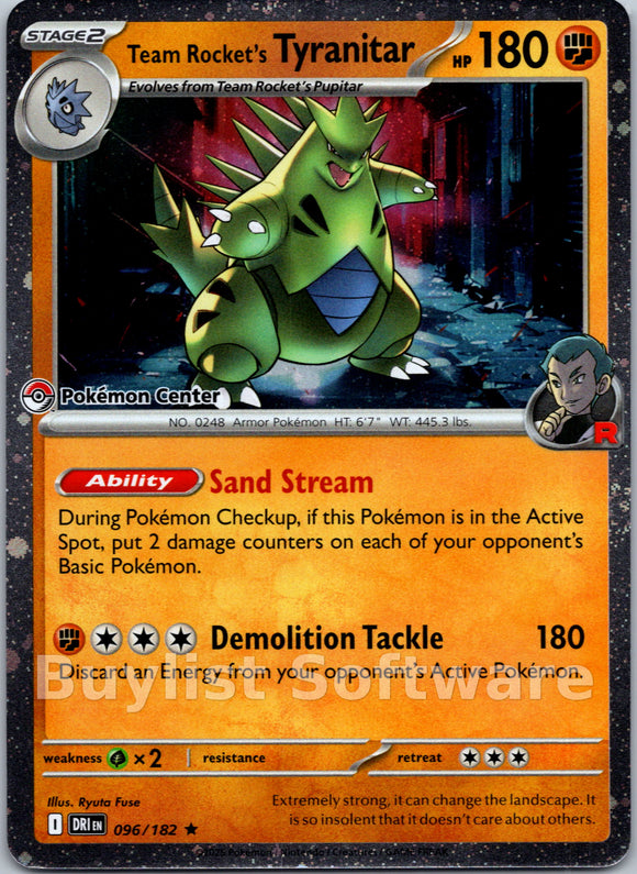 Team Rocket's Tyranitar (Pokemon Center Exclusive)