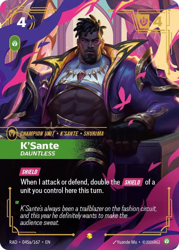 eebe737b-a951-4b86-a533-893fb34272ce | rb-045a-167-f-radi-aa-sho-nm | K'Sante, Dauntless (Alternate Art)