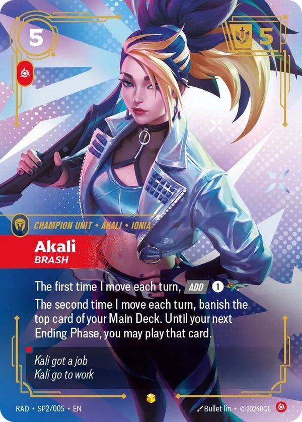 eebe737b-a951-4b86-a533-893fb34272ce | rb-sp2-005-f-radi-s-sho-nm | Akali, Brash (SP)