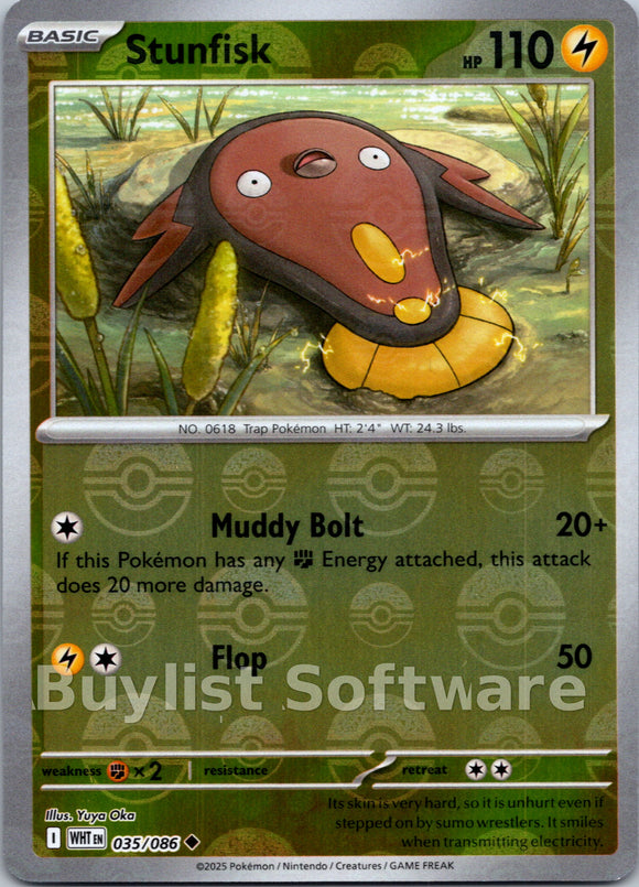 Stunfisk (Poke Ball Pattern) [035/086] [White Flare] Holofoil