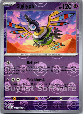 Sigilyph (Poke Ball Pattern) [038/086] [White Flare] Holofoil