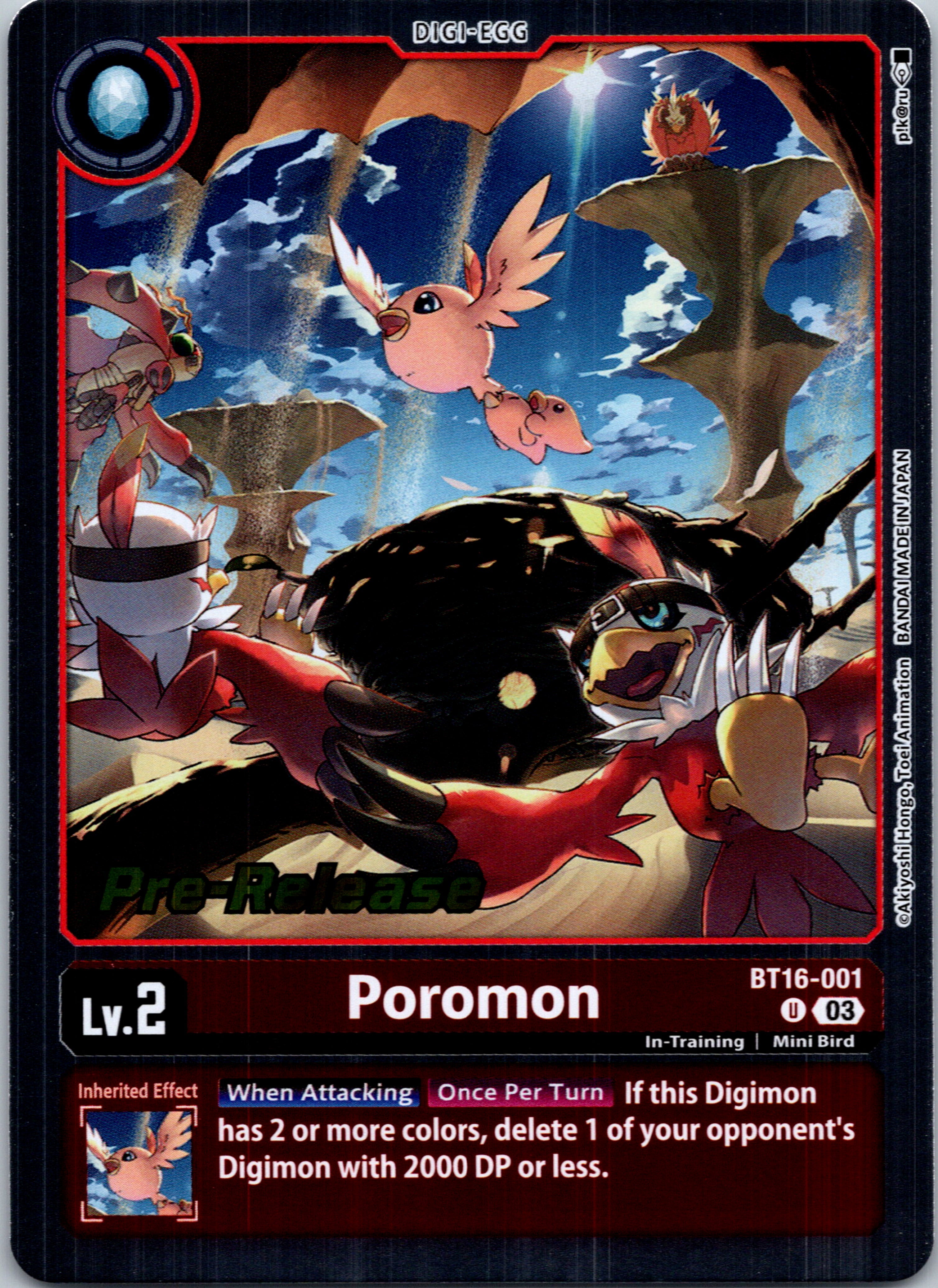 Poromon [BT16-001-U] [Beginning Observer Pre-Release Cards] Foil