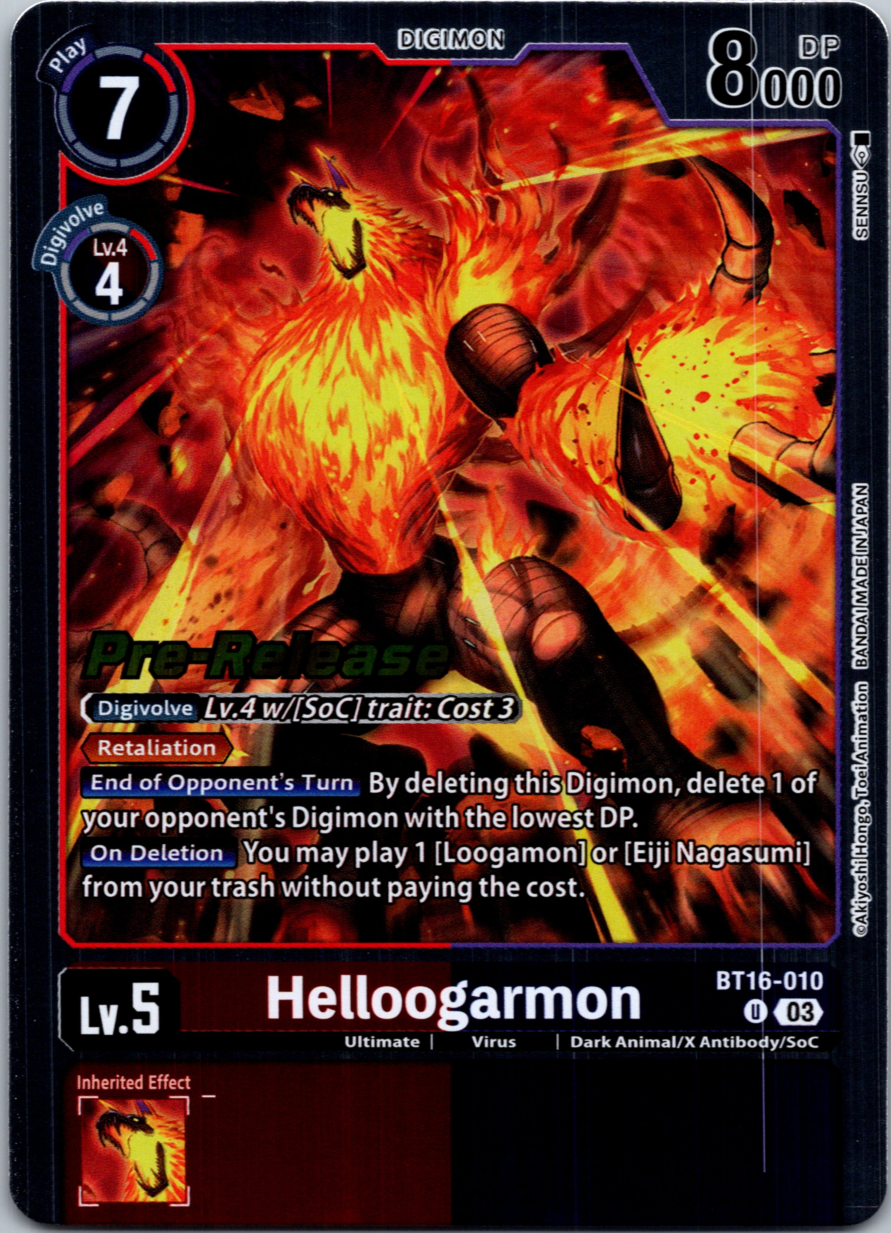 Helloogarmon [BT16-010-U] [Beginning Observer Pre-Release Cards] Foil