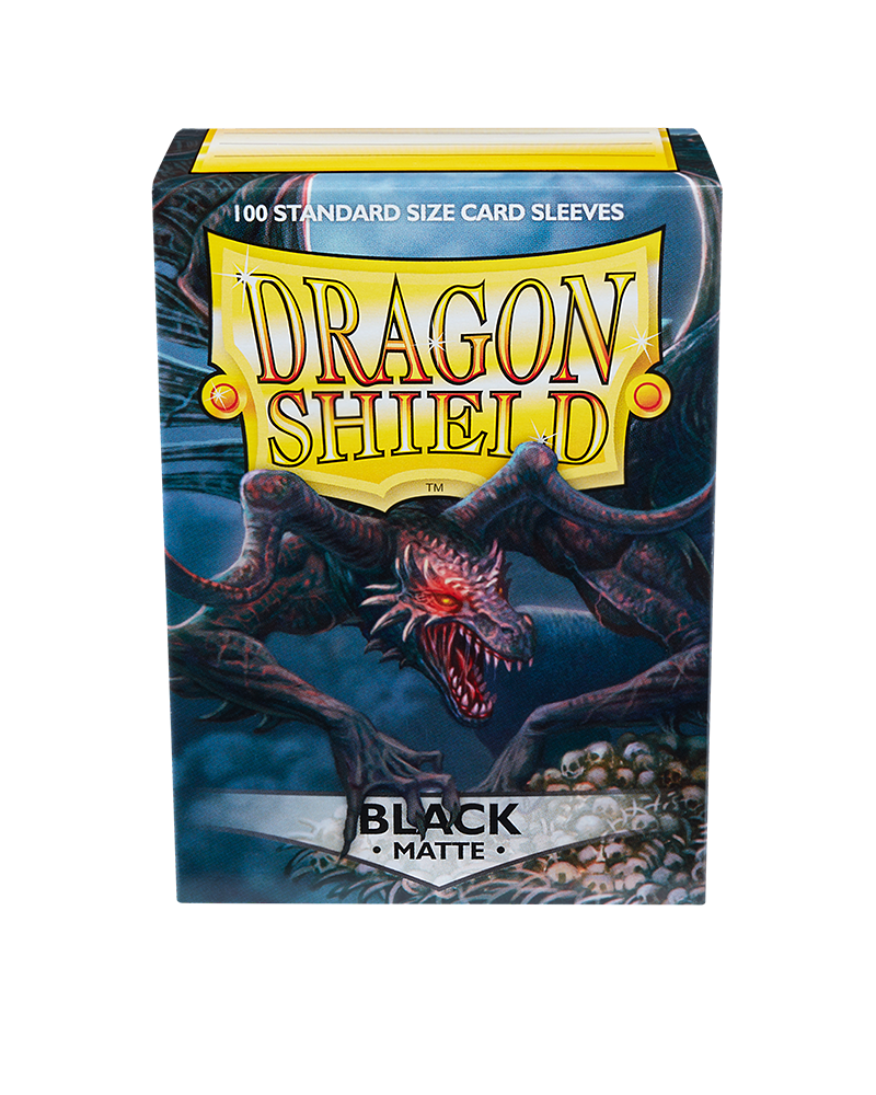 100ct Black Dragon Shield Matte Sleeves