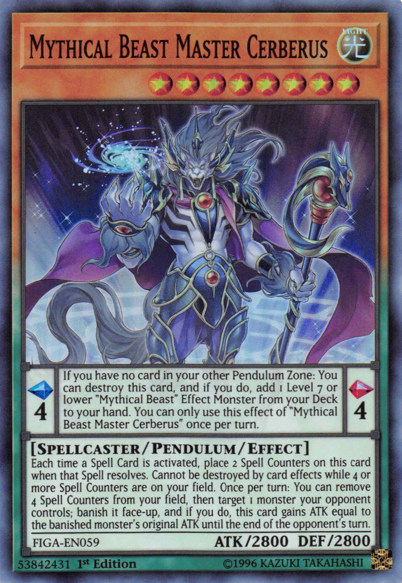 Mythical Beast Master Cerberus [FIGA-EN059] Super Rare