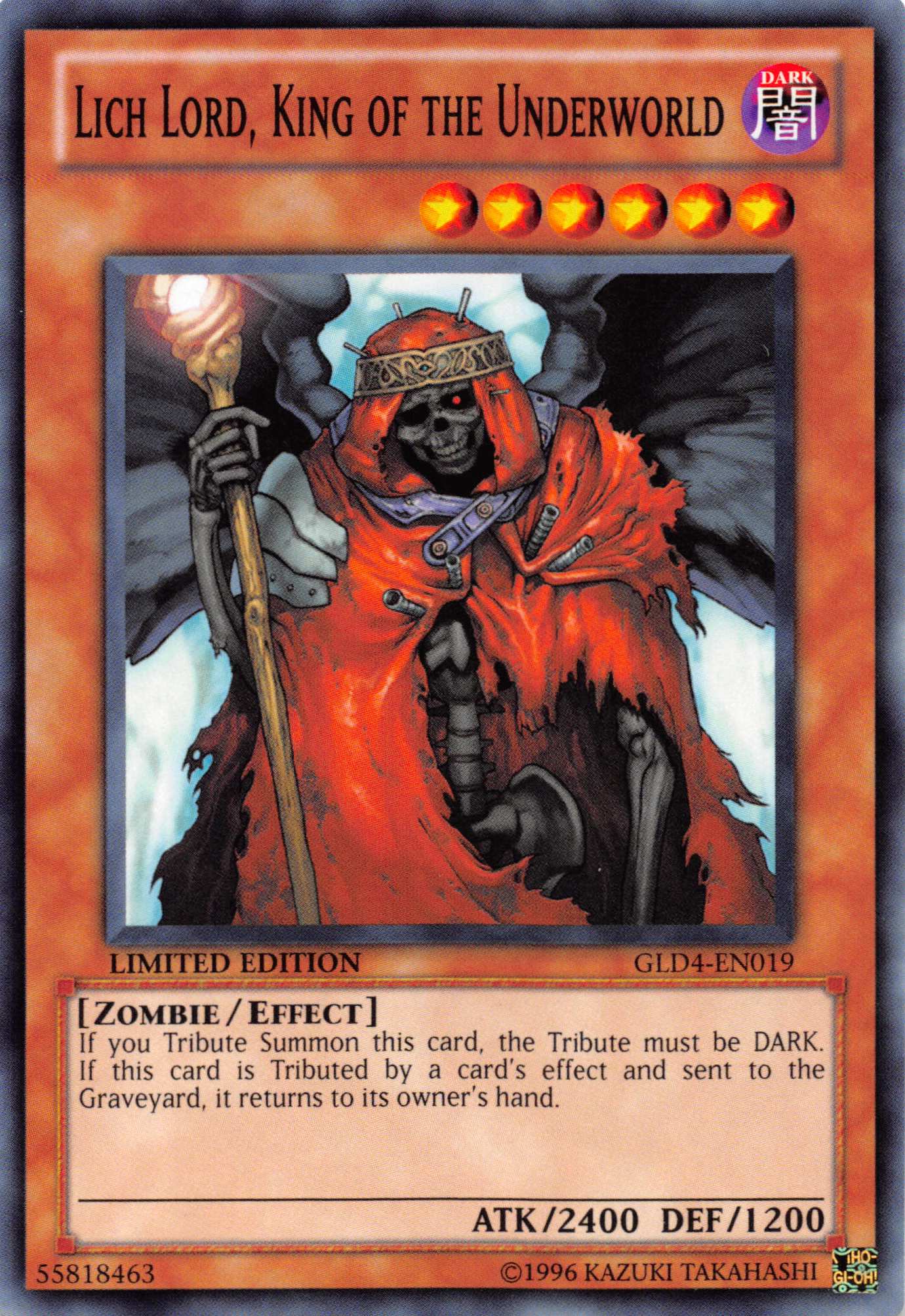 Lich Lord, King of the Underworld [GLD4-EN019] Common