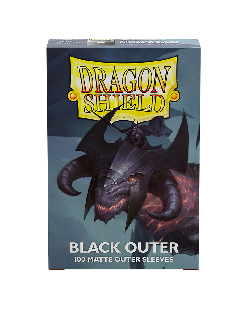 Dragon Shield: 100ct Black Matte Outer Sleeves (Standard Size)