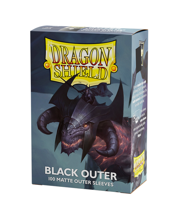Dragon Shield: 100ct Black Matte Outer Sleeves (Standard Size)