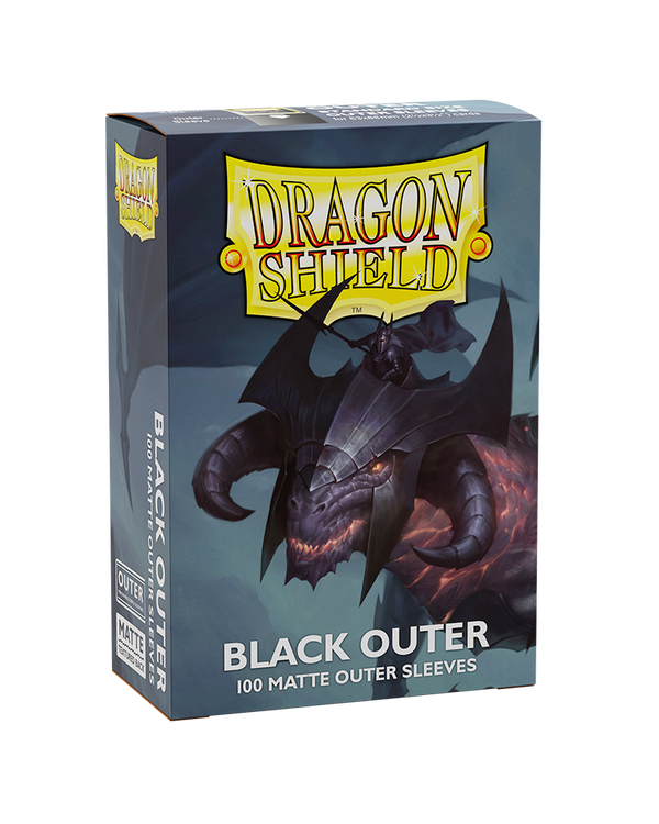 Dragon Shield: 100ct Black Matte Outer Sleeves (Standard Size)