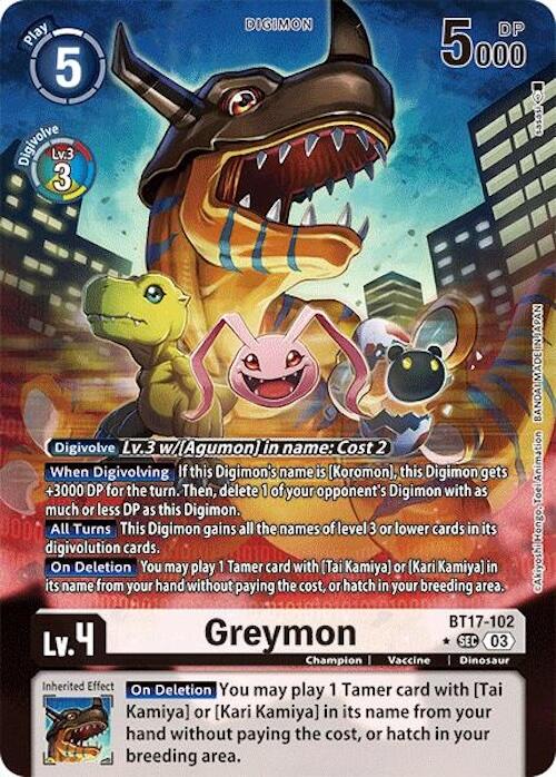 Greymon (Alternate Art) [BT17-102-SEC] [Secret Crisis] Foil