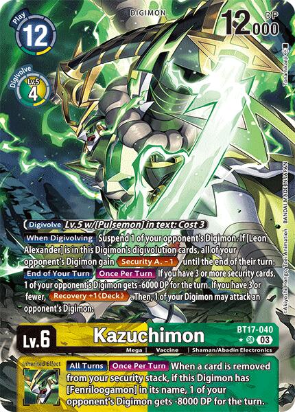 Kazuchimon (Alternate Art) [BT17-040-SR] [Secret Crisis] Foil