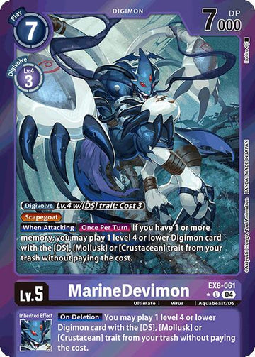 MarineDevimon (Limited Foil) [EX8-061-U] [Chain of Liberation] Foil
