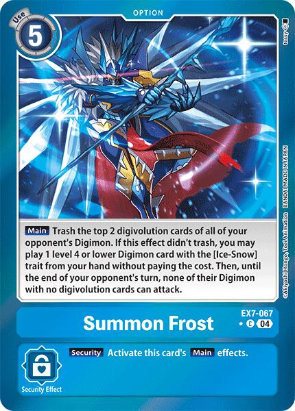 Summon Frost (Foil) [EX7-067-C] [Digimon LIBERATOR] Foil