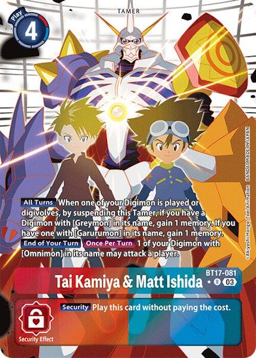 Tai Kamiya & Matt Ishida (Alternate Art) [BT17-081-R] [Secret Crisis] Foil