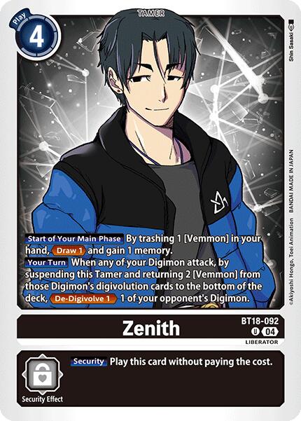 Zenith [BT18-092-U] [Release Special Booster 2.0] Normal