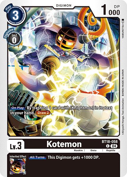 Kotemon [BT18-058-C] [Release Special Booster 2.0] Normal