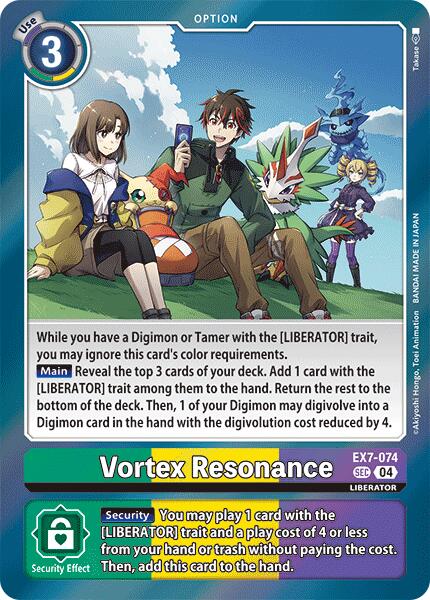 Vortex Resonance [EX7-074-SCR] [Digimon LIBERATOR] Foil