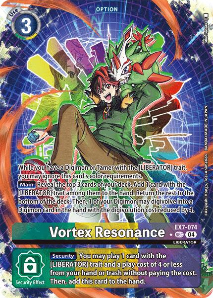 Vortex Resonance (Alternate Art) [EX7-074-SCR] [Digimon LIBERATOR] Foil